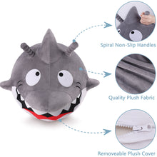 Load image into Gallery viewer, Kids Shark Hopper Ball Plush Ride On Hopping Animal Toy
